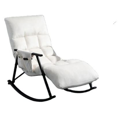Large Fabric Modern Single Person Lazy Rocking Chair for Home Furniture in Light Luxury Design