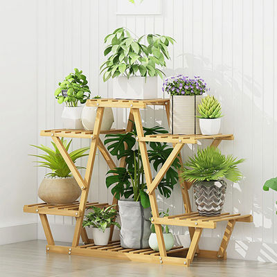 Outdoor Plant Stand Eco-Friendly Pot Ladder Shelves for Storage Holders and Racks Sale