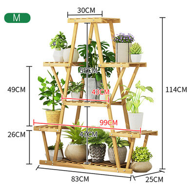 Outdoor Plant Stand Eco-Friendly Pot Ladder Shelves for Storage Holders and Racks Sale