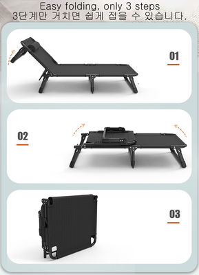 Modern Design Folding Bed Lounge Chair with Mattress for Office Nap and Home Simple Portable Travel Single Lunch Break Cot