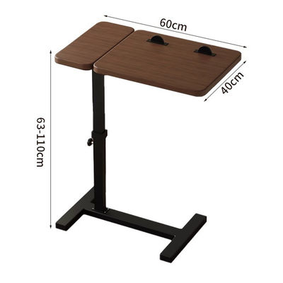 Adjustable Height Laptop Cart Home Bar Overbed Table Mobile Computer Desk C Shaped Side for Sofa Bedroom Living Room