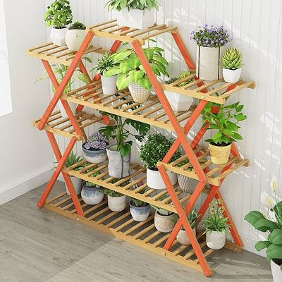 Multi-Layered Plant Storage Rack Organize Flower Pots in Living Room with Large Capacity Stand Shelf and Functional Design