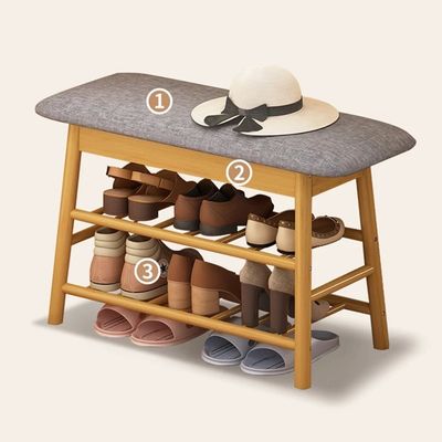 2 Tier Shoe Rack Entryway Organizer for Simple and Convenient Living Room Storage Solution