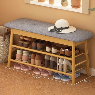 2 Tier Shoe Rack Entryway Organizer for Simple and Convenient Living Room Storage Solution