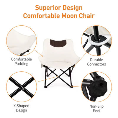 Aluminum Frame Folding Beach Camping Chair for Outdoor Activities and Fishing