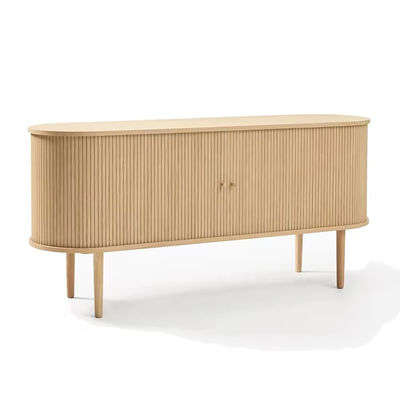 Mid Modern Media Console, TV Stand Cabinet, Living Room Center Table with Storage