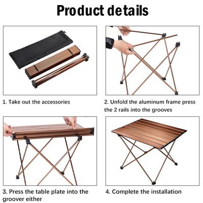 Modern OEM Portable Oxford Beach Outdoor Picnic Tables Aluminum Camping Foldable Folding