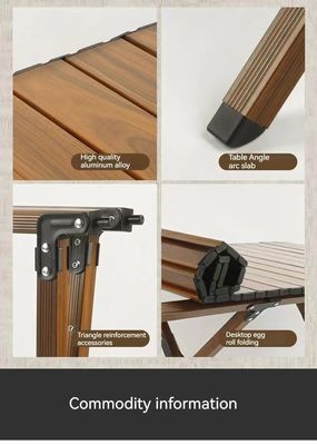 Outdoor Portable Foldable Camping Table Folding Garden Fishing Hiking