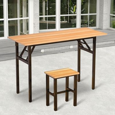 Folding Kitchen Table Foldable Dinning Dining Banquet Restaurant Leisure Dessert