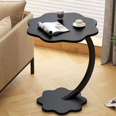Two Layers Small Side Coffee Table for Spaces, Storage Rack, End MDF+Iron, s Living Room Modern Balcony
