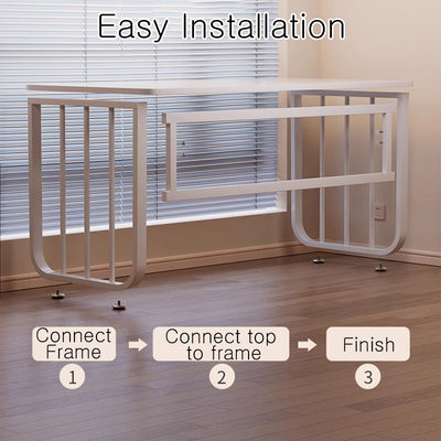 Large Capacity Stable Office Furniture Standing Study Table Computer Desk with Thick Frame in Living Room Bedroom