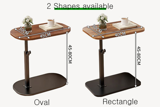 C Shaped Couch End Table, Adjustable Height Coffee , Simple Small Corner Bedside in Living Room Bedroom