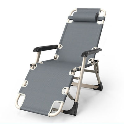 Outdoor Metal Reclining Folding Chair Super Comfortable Hospital Portable Adjustable Hiking Bed