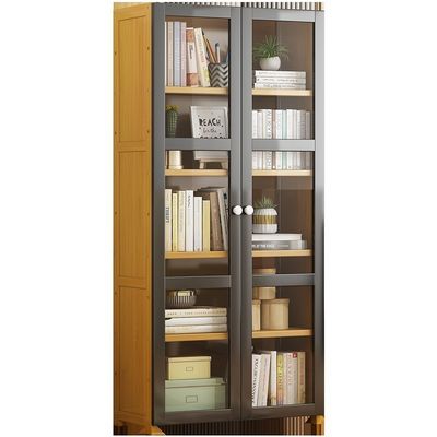 Living Room Cabinets Furniture Acrylic Bookcase Office Bookshelf Storage with Doors