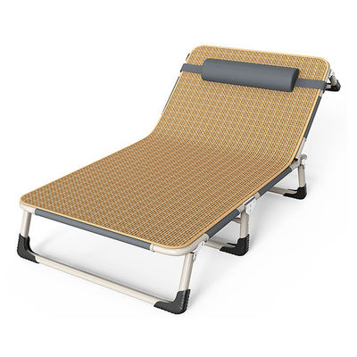 Modern Reclining Folding Cot Portable Deck Chair Lounge for Bedroom Beach Garden Office or Outdoor Travel Leisure