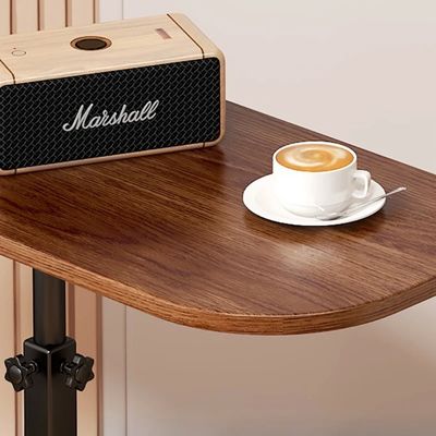 C Shaped End Table, Small Couch Side , Sturdy Slide Under Sofa with Metal Frame for Living Room Bedroom