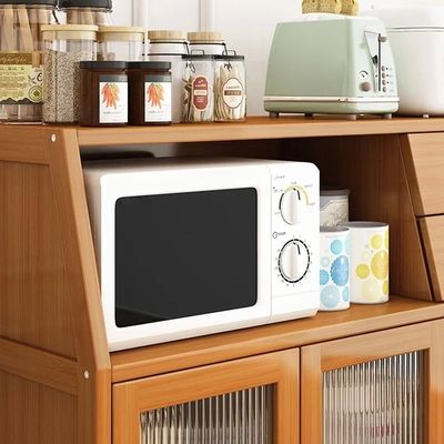 Kitchen Sideboards Cabinet Bakers Rack, Dish Storage , Microwave Oven Stand with Shelves, Standing Utility