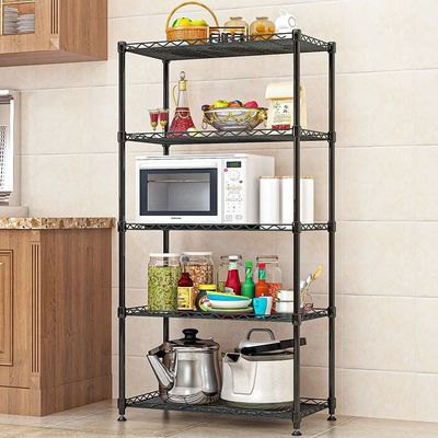5-Tier Metal Storage Rack for Kitchen Living Room Bathroom & Entryway Microwave Oven Organization Units Kitchen Islands & Carts