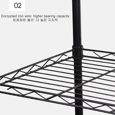 5-Tier Metal Storage Rack for Kitchen Living Room Bathroom & Entryway Microwave Oven Organization Units Kitchen Islands & Carts