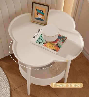 2 Tier Side Table Coffee Organizer Storage Rack Modern Nightstand Bedside