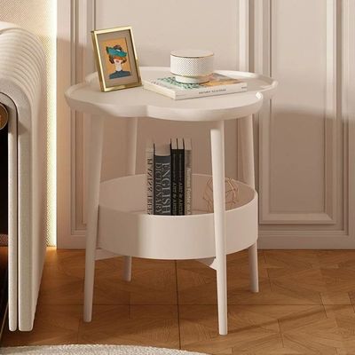 2 Tier Side Table Coffee Organizer Storage Rack Modern Nightstand Bedside