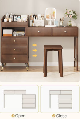 Intergrated Vanity Desk, Makeup with Drawers, Writing Table Dressing , Bedroom Furniture Set