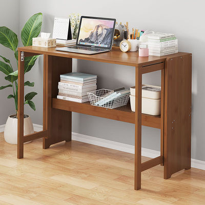 Home Furniture Folding Desks for Small Spaces, Laptop Workstation Table Office, Study Desk Cabinet Storage Shelf