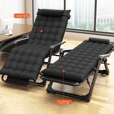 Folding Reclining Lounge Chair with Pillow for Beach Yard Pool Patio, Outdoor Chaise Camping s Adults, Tanning