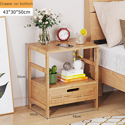 Modern Freestanding Storage Rack Cabinet Drawer Bedside Desk Side Nightstands Organize Daily Use Sundries Bedroom Living Room