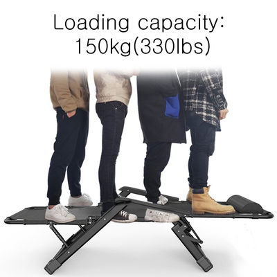 Household Folding Bed, Ultra Light Adjustable Height Camp Cot, Multi-Function Reclining Lounge Chair Portable Outdoor