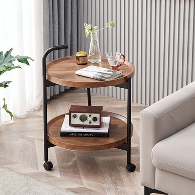 Side Small Coffee Table Trolley Simple Sofa Cabinet Mobile Home Bedroom Bedside Shelf