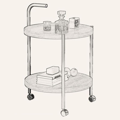 Side Small Coffee Table Trolley Simple Sofa Cabinet Mobile Home Bedroom Bedside Shelf