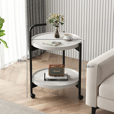 Side Small Coffee Table Trolley Simple Sofa Cabinet Mobile Home Bedroom Bedside Shelf