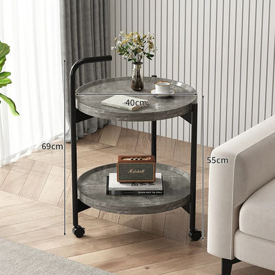 Side Small Coffee Table Trolley Simple Sofa Cabinet Mobile Home Bedroom Bedside Shelf