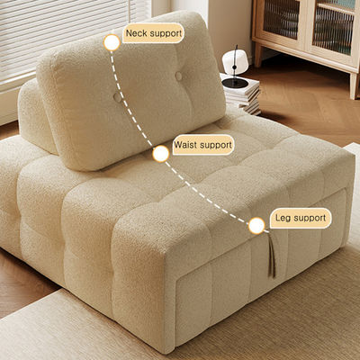 Sofa Bed Style Puff Sitting and Sleeping Dual-purpose Study Balcony Small Apartment Fabric Folding 88cm Single