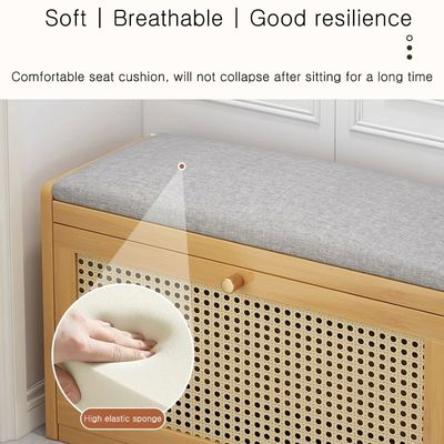 Shoe Storage , Entryway with Flip Drawer Padded Cushion, , 2-Tier Rack Organizer for Hallway