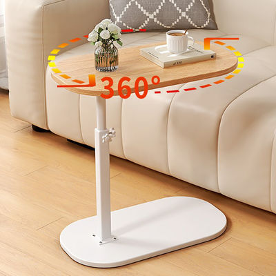 Modern C-Shaped Wood Arm Tray for Home Furniture Adjustable Height Side Table That Slides Sofa Couch for Dining Home Bar Use