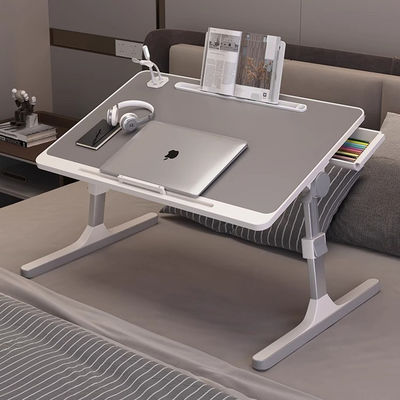 Foldable Laptop Table for Bed Side Portable Study Desk on the Adjustable Height Multi-functional