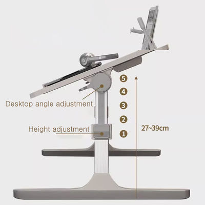Foldable Laptop Table for Bed Side Portable Study Desk on the Adjustable Height Multi-functional