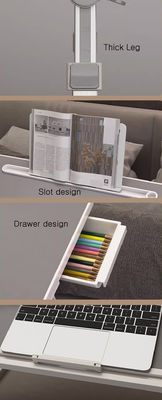 Foldable Laptop Table for Bed Side Portable Study Desk on the Adjustable Height Multi-functional