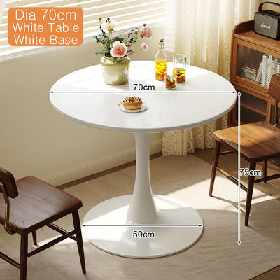 Nordic Simple Round Dining Table Furniture, Coffee , Sofa Side Bed Cable, Small Reception