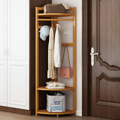 Clothes Rack,Corner Coat Hanger Freestanding with Storage , Bedroom Clothing , Hat Stand in Living Room