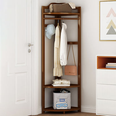 Clothes Rack,Corner Coat Hanger Freestanding with Storage , Bedroom Clothing , Hat Stand in Living Room