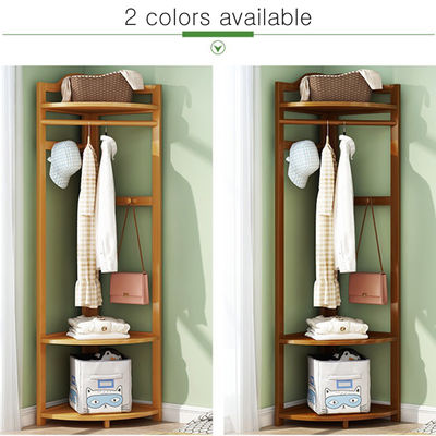 Clothes Rack,Corner Coat Hanger Freestanding with Storage , Bedroom Clothing , Hat Stand in Living Room