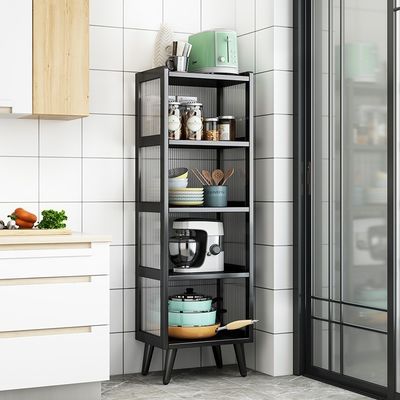 Cube Shelf Kitchen Storage Cabinet with 3/4/5 Tiers Bookshelf and Legs for Household Organizer for Living Room Rack
