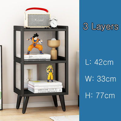 Cube Shelf Kitchen Storage Cabinet with 3/4/5 Tiers Bookshelf and Legs for Household Organizer for Living Room Rack