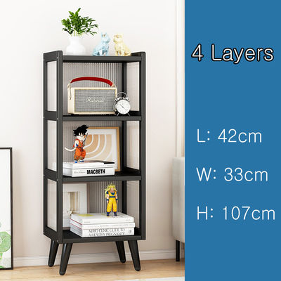 Cube Shelf Kitchen Storage Cabinet with 3/4/5 Tiers Bookshelf and Legs for Household Organizer for Living Room Rack