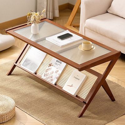 Modern Minimalist Glass Coffee Table for Living Room Simple Center Bedroom Nightstands & Tea Side