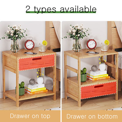 Night Stand with Drawers,Small Bedside Table, Desk Side Storage Shelf,Organizer Rack Cabinet in Bedroom