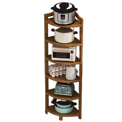 Free-Standing Corner Spice Organizer Holder Space-Saving Microwave Oven Rack for Home Office Kitchen Kitchen Islands Carts
